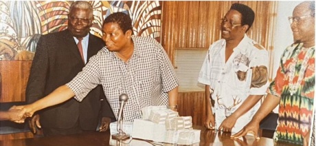 Kwesi Yankah and Apostle Kwadwo Safo Kantanka