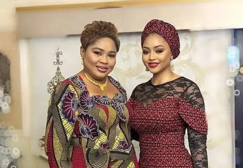 Nigerian actress Regina Daniels and mother