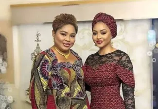 Nigerian actress Regina Daniels and mother